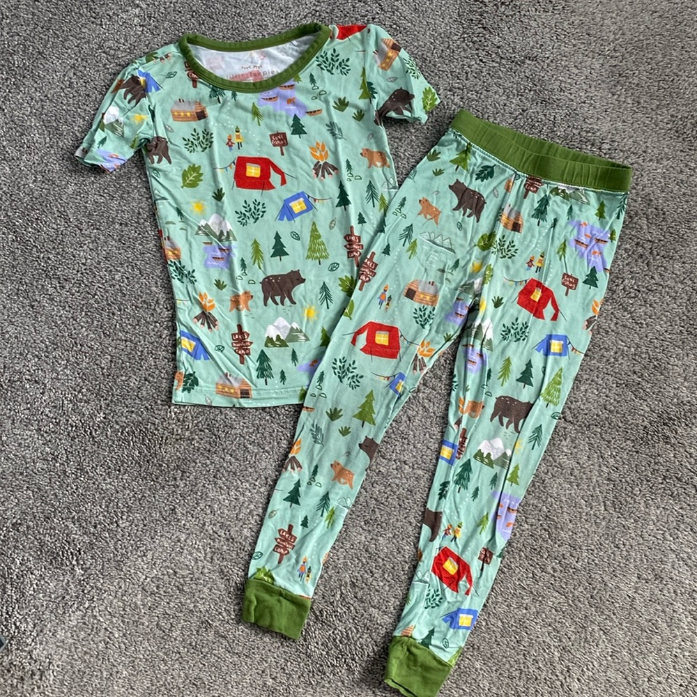 Little Sleepies, camping pajamas, 3T